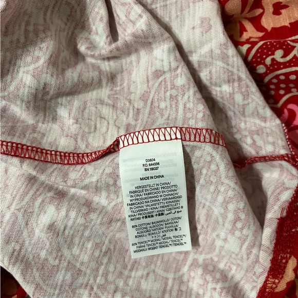 Boden Scoop‎ Neck Jersey Mini Dress Poinsettia, Exotic Tile Red Women’s 16/18 - Picture 8 of 8